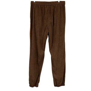 Manfinity Mens Brown Corduroy Jogger Pants With Elastic Waist & Drawstring  XL